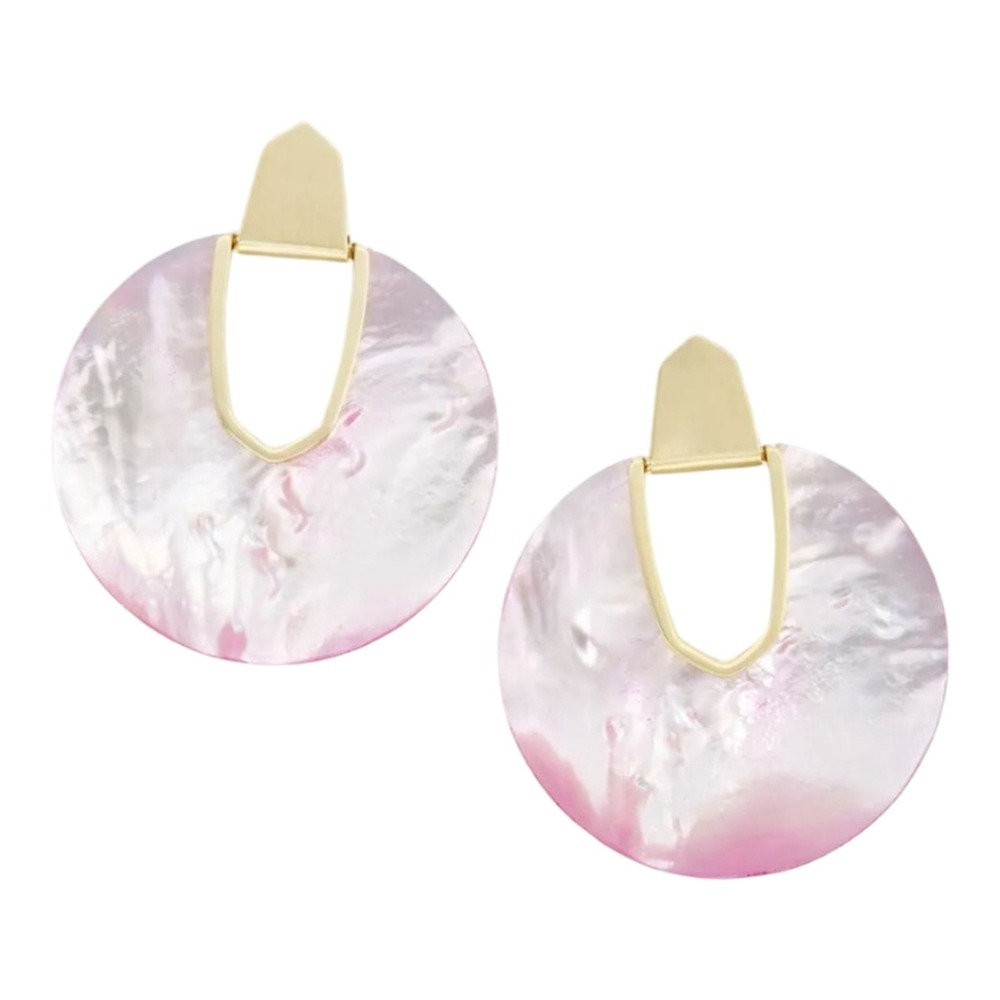 Kendra Scott Diane Rose Gold And Lilac MOP Mother Of Pearl Earrings New